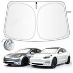 Sunshade for Car Windshield for Tesla Model 3/Y Custom Made, 240T Polyester Shield for Tesla Model 3 Sunshade, Car Interior for Tesla Model Y Sunshade, Summer accessories for 2016-2024 Tesla Model 3/Y