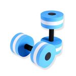 2 Pcs Water Dumbbells, Lightweight EVA Water Aerobics Dumbbells, Aquatic Exercise Dumbell Set of 2, Foam Dumbbell Water Aerobics Fitness Equipment for Weight Loss