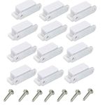 Door Catch,Cupboard Magnetic Door Catch for Cabinet 12PCS +52 Pcs Screws Kit Heavy Duty Magnet Catches Kitchen Latch Small Home Furniture Wardrobe White