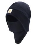 BOCOMAL FR Face Mask Full Head Cover Winter Fleece Flame Resistant Balaclava 11oz Modacrylic Blend Hood Arc Rated, Hat Face Mask Navy, One Size