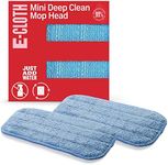 E-Cloth Mini Deep Clean Mop Head, Microfiber Mop Head Replacement for Floor Cleaning, Great for Hardwood, Laminate, Tile and Stone Flooring, Washable and Reusable, 100 Wash Guarantee, 2 Count