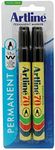 Artline 70, 107067, Permanent Markers, Hangsell, Bullet Nib, 1.5mm, Black, 2 Pack