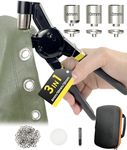 HAPDEN Grommet Tool Kit 1/2 1/4 3/8 Multi-Size Hole Punch, 600 Pcs Heavy Duty Grommets Tool Kit, Eyelets and Grommets for Tarps, Fabric Rings, Leather, Tents, Vinyl, Canvas and so on