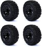 RCAWD Already Glued RC Wheel and Tires fit H12 Hex Hub for 1/10 Series RC Truck Car Slash 2WD 4X4 4WD Series