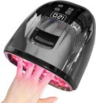 MINI LOP Cordless UV LED Nail Lamp, 90W Gel Nail Lamp Rechargeable Professional Nail Dryer UV Lights for Nails with Auto-Sensor 4 Timer (Black)