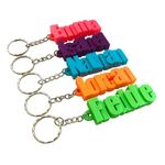 Personalised keyring for kids, Name Tags, Stocking Filler, 3D Keyring