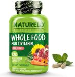 NATURELO Whole Food Multivitamin for Teens - Natural Vitamin, Mineral & Plant Extracts for Teenage Boys & Girls - Best Used As Daily Nutrients For Active Children - 120 Vegan Capsules | 2 Month Supply