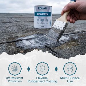 Polar Leak Seal Paint, Clear 1L – Waterproof Roof Sealant for Leaks & Cracks