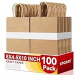 XPCARE 100Pack Brown Paper Bags 8x4