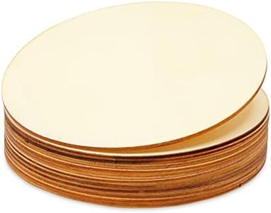 Juvale 12 Pack 6 Inch Unfinished Wood Circles for Crafts, Blank Cutout Slices for Wood Burning, Engraving, Round Wooden Discs for DIY Coasters, Art Projects, 1/10 Inch Thick