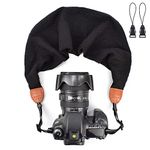 LIFEMATE Scarf Camera Strap,DSLR Camera Strap Universal Neck Strap,Fabric of Bohemia Floral Scarf Camera Strap (Black)