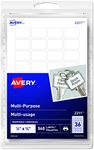 Avery Removable Print Or Write Multi-Use White Labels, 1/2 X 3/4 Inch, Pack of 540 Labels (2311)