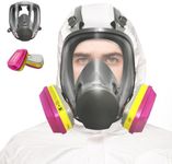 LMINHAN Full Face Respirator Mask, Paint Respirator Mask with 60923 Filters against Organic Vapor Gases for Spray Paint Chemicals Epoxy Resin Welding Sanding