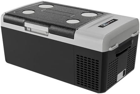 EKOJUCE 12 Volt Refrigerator Portable Fridge - 16Quart(15L) Electric Cooler Compressor fridge -4℉~68℉, 12/24V DC & 100-240V AC Car Refrigerator for Camping, RV, Fashing, Travel, Home