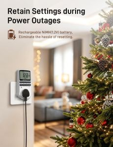 NOVKIT Digital Timer Plug 2-Pack – Programmable Socket Switches