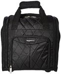 Amazon Basics Underseat Carry-On Rolling Travel Luggage Bag - Black Quilted