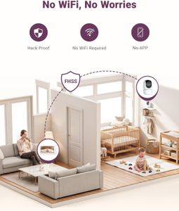 Comfyer Split-Screen Baby Monitor – Dual Camera Video Surveillance