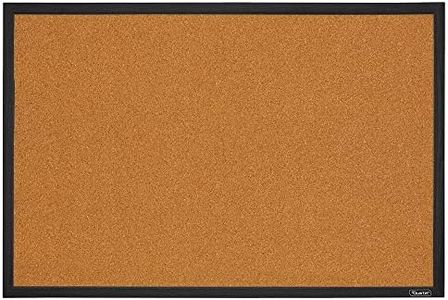 Quartet Cork Board Bulletin Board, 2' x 3' Framed Corkboard, Black Frame, Decorative Hanging Pin Board, Perfect for Home Office Decor, Home School Message Board or Vision Board (MWDB2436-BK)