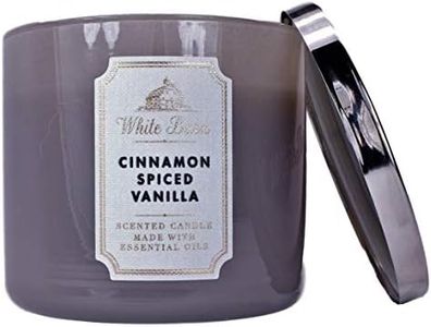 Bath & Body Works Cinnamon Spiced Vanilla 3-Wick Candle with Essential Oil 14.5 oz / 411 g