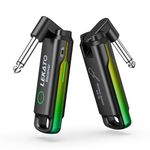 LEKATO Wireless Guitar System UHF Wireless Guitar Transmitter Receiver Rechargeable with 70 Channels Audio Wireless Guitar Transmitter Receiver for Guitar Bass Electric Instruments (Green)