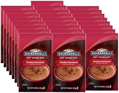 Ghirardelli Double Chocolate Hot Cocoa Mix, 0.85 oz Packets (Pack of 25)