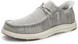 Bruno Marc Hand Free Mens Casual Loafers, Men's Stretch Lace Up Slip On Shoes, Arch Support Non Slip Barefoot Shoes for Men, Comfortable & Light-Weight,Size 10.5, Grey,SBLS2408M