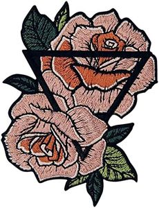 The Rose Patch Embroidered Applique Badge Iron On Sew On Emblem