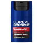 NEW L'Oréal Men Expert Power Age Moisturiser, Hydrating & Revitalising Hyaluronic Acid Moisturiser for Men, designed for Ageing, Dry & Dull Skin 50ml