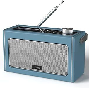 DAB/DAB+ & FM Radio Portable Bluetooth Speaker, Rechargeable Digital Radio with USB Charging for 15 Hours Playback DAB Radio with Bluetooth Stereo Speakers