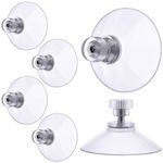 flintronic 6 PCS Suction Cups, 41mm Clear Suction Pads Plastic Sucker Pads, Suction Holder with Knurled Nut Window Suckers for Glass Mirror Window Wall Door and Other Smooth Flat