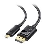 Cable Matters USB C to DisplayPort 1.4 Cable (USB-C to DisplayPort Cable, USB C to DP Cable) Supporting 8K 60Hz in Black 6 ft - Thunderbolt 4 /USB4 /Thunderbolt 3 Compatible with MacBook Pro Dell XPS