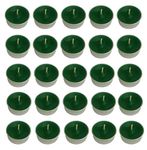 Pure Indian Candle Handmade Citronella and Camphor Fragrance Green Solid Tea Light Candle (Pack of 25) PICTL202242