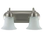 Sunlite 45430-SU B214BN/AL 14-Inch Vanity Decorative Sconce Fixture, Brushed Nickel Finish, Alabaster Glass