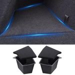 Ywooon Trunk Storage Bins for Tesla Model Y 2020-2023 2024 Rear Trunk Organizer Storage Box Bins Side Box with Lid Left Right Side Storage Bins Interior Accessories (Made in China-2Pcs)