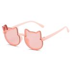 SYGA Unisex Kids Polarized Goggles, Modern Stylish Eyewears For Boy's And Girls, Colorful Cat Shape, Suitable For Age 4 To 12 Years (Peach)