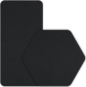 GEAR AID Tenacious Tape Gore-TEX Fabric Patches for Quickly Fixing Holes and Tears in Jackets, Gloves, Rain and Ski Pants | Black | 2.5” x 2.8” Hexagon, 2.5” x 4” Rectangle, 2 Patches