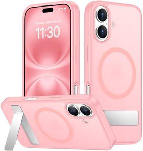 SPIDERCASE Magnetic for iPhone 16 Case,Built-in Kickstand,Light Pink