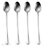 Oneida Juilliard Fine Flatware Tall Drink Spoons, 0.30 LB, Metallic