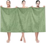 American Soft Linen Jumbo Large Bath Towels, 100% Turkish Cotton Bath Sheet 35 in 70 in, Bath Towel Sheets for Bathroom, Bath Sheet Towels, Sage Green Bath Sheet