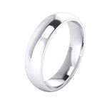 Unisex Sterling Silver 5mm Super Heavy Court Shape Polished Wedding Ring (N)