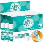 Glue Sticks 1.3 Ounce - 60 Count Glue Stick, All Purpose White Glue Sticks for Kids, Washable Glue Sticks Bulk - Large Glue Sticks for School and Home Use