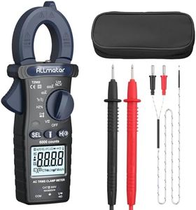 ALLmeter Digital Clamp Meter Multimeter Tester 6000 Counts Auto Ranging for AC Current, DC/AC Voltage, Capacitance, Resistance, Frequency, Temperature, NVC, True RMS with Flashlight, Backlight