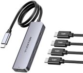 LENTION 2FT Long Cable USB C Hub wi