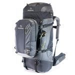 Roamm Nomad 65 +15 Backpack - 80L Liter Internal Frame Pack with Detachable Daypack - Best Bag for Camping, Hiking, Backpacking, and Travel - Men and Women, Grey