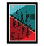 GRAY WALL - Hollywood Poster Frame Parasite Movie Framed Acrylic Glass Poster For Room & Office (10 Inch X 13 Inch, Multicolor)