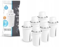 Dafi Standard Water Filter Cartridges, Replacement for Brita® Standard Filters, Compatible with Classic OB03, Everyday, UltraMax, Metro+, XL, Mavea® & More. NSF Certified, 6-Pack