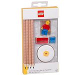 Lego Stationery Set with Minifigure - 4 Pencils, 1 Topper, 1 Pencil Sharpener, 1 Eraser