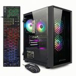 STGAubron Gaming PC Desktop, Intel Core i7 up to 3.9G, Radeon RX 560 4G, 32GB RAM, 512GB SSD, WiFi 6, BT 5.0, RGB Fan x3, Windows 11 Home