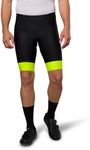 PEARL IZUMI Men's 10.5" Attack Cycling Shorts, Breathable with Reflective Fabric, Black/Screaming Yellow, Medium