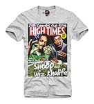 E1Syndicate T-Shirt Weed Bong WIZ Khalifa HIGH Times Kush Bong Grey